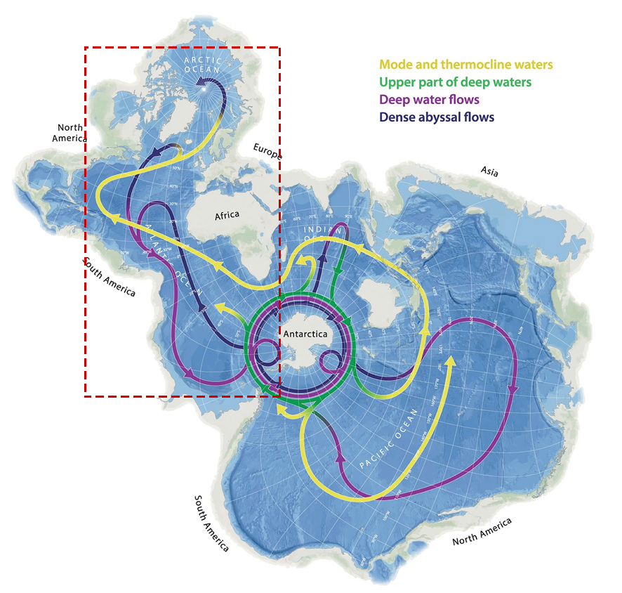 Schematic of global ocean circulation. Courtesy Meredith (2022), under CC BY.