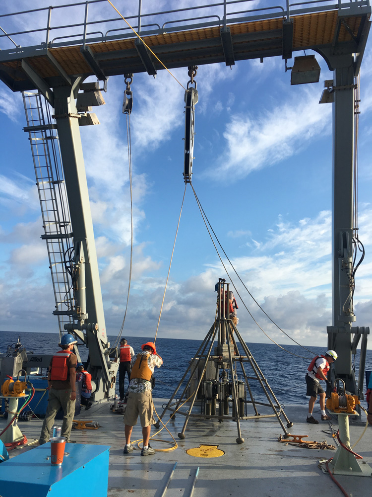 Sediment coring on research cruise AR36, 2019